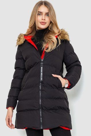 Куртка жіноча двостороння, колір чорно-червоний, 129R818-555 104680_796891 фото
