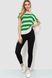 Кофта жіноча в смужку, колір біло-зелений, 244R0262 107025_803887 фото 2