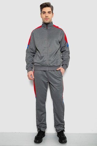 Спортивний костюм чоловічий двонитка, колір сірий, 129R5215 129456_871054 фото